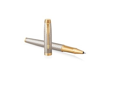 ROLLER IM PREMIUM WARM GREY METAL CHISELLED PARKER