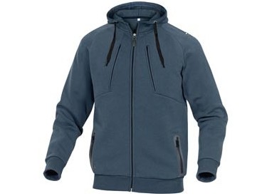 FELPA SPORTIVA Anzio Tg. L blu marino IN PILE/COTONE