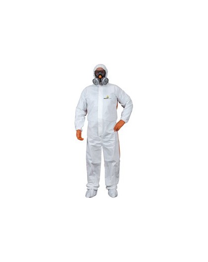 TUTA PROTEZ.DA RISCHIO CHIMICO DT125 Tg. XL bianco-arancio MONOUSO