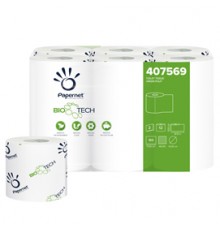 Pacco 12RT carta igienica classica 2veli 18,2mt 165 strappi BioTech Papernet