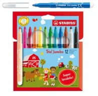 Astuccio 12 pennarelli TRIO JUMBO STABILO