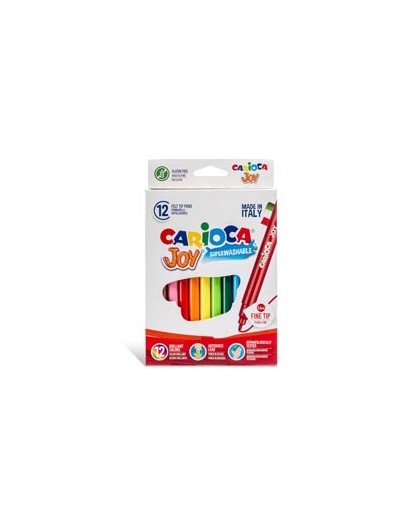 SCATOLA 12 PENNARELLI JOY LAVABILI COLORI ASSORTITI CARIOCA