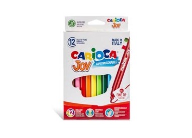 SCATOLA 12 PENNARELLI JOY LAVABILI COLORI ASSORTITI CARIOCA