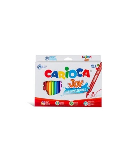 SCATOLA 24 PENNARELLI JOY LAVABILI COLORI ASSORTITI CARIOCA