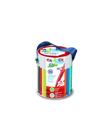 Barattolo 50 pennarelli Jumbo lavabili colori assortiti CARIOCA