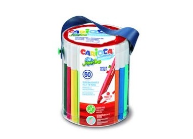 Barattolo 50 pennarelli Jumbo lavabili colori assortiti CARIOCA