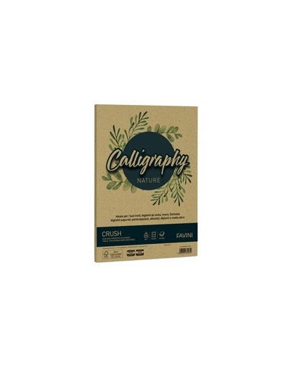 Carta Calligraphy Nature CRUSH A4 50fg 250gr oliva FAVINI