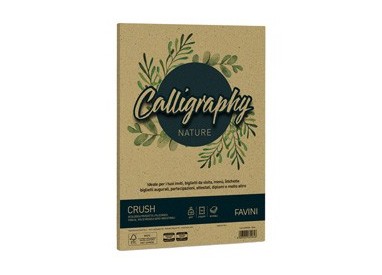 Carta Calligraphy Nature CRUSH A4 50fg 120gr oliva FAVINI