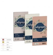 25 buste Calligraphy Nature CRUSH 120gr 110x220mm mandorla FAVINI