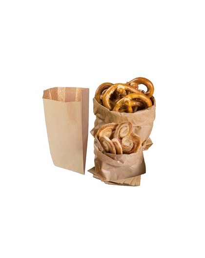100 SACCHETTI AVANA 22x40cm +7cm IN CARTA KRAFT Rex Sadoch
