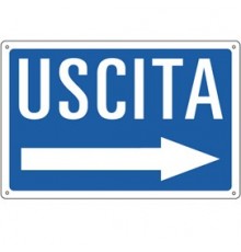 CARTELLO ALLUMINIO 30x20cm 'Uscita --'