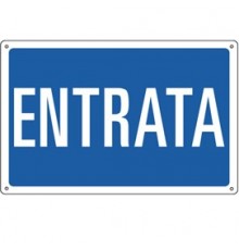 CARTELLO ALLUMINIO 30x20cm 'Entrata'