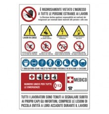 CARTELLO POLIONDA 67x100cm CANTIERE Multisimbolo