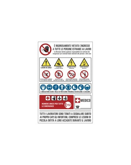 CARTELLO POLIONDA 67x100cm CANTIERE Multisimbolo