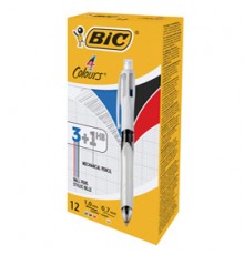 Scatola 12 penna sfera scatto 3COLORS+1 MULTIFUNZIONE BIC