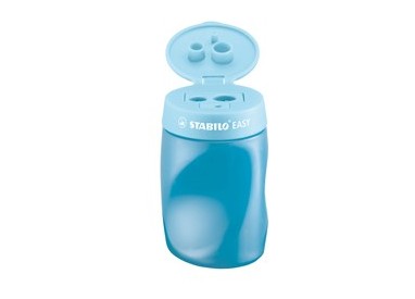 TEMPERAMATITE EASY 3 FORI C/CONTENITORE ERGONOMICO BLU PER DESTRIMANI STABILO