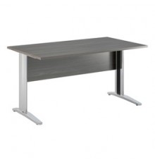 SCRIVANIA LINEARE 160X80cm FRASSINO TOSCANO-fianchi vernic. effetto crom.EASY