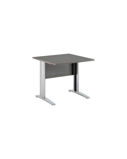 SCRIVANIA LINEARE 80X80cm FRASSINO TOSCANOfianchi vernic.effetto cromato EASY
