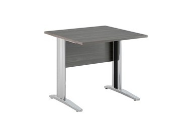 SCRIVANIA LINEARE 80X80cm FRASSINO TOSCANOfianchi vernic.effetto cromato EASY