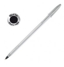 Scatola 20 penna sfera CRISTAL® SHINE SILVER medio 1,0mm nero BIC®
