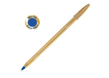 Scatola 20 penna sfera CRISTAL® SHINE GOLD medio 1,0mm blu BIC®