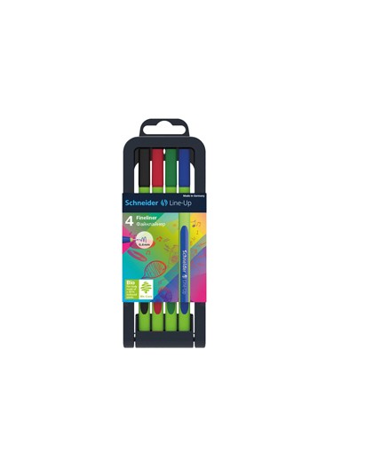 Astuccio 4 fineliner LINE-UP 0,4mm colori ass. SCHNEIDER