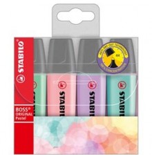 BUSTA 4 EVIDENZIATORI STABILO BOSS PASTEL