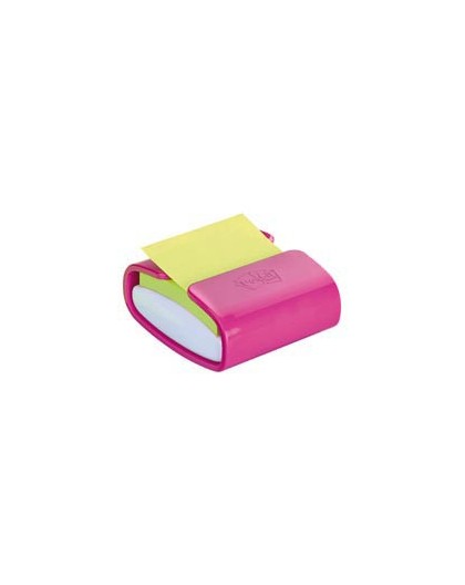 DISPENSER PRO fucsia +1 Post-it® Super Sticky Z-Notes fuxia 76x76mm