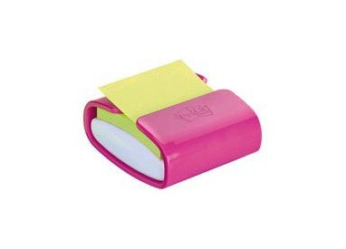 DISPENSER PRO fucsia +1 Post-it® Super Sticky Z-Notes fuxia 76x76mm