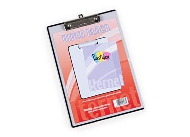 PORTABLOCCO A4 PERSONALIZZABILE IN PPL TRASPARENTE CON MOLLA IN METALLO