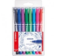 ASTUCCIO 8 FINELINER STABILO SENSOR PUNTA 0.3MM COLORI ASSORTITI