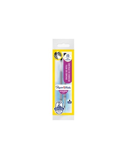 Blister 2 refill sfera ERASABLE GEL 0,7mm nero PAPERMATE