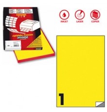 Etichetta adesiva C/503 giallo fluo 100fg A4 210x297mm (1et/fg) Markin