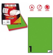 Etichetta adesiva C/503 verde fluo 100fg A4 210x297mm (1et/fg) Markin
