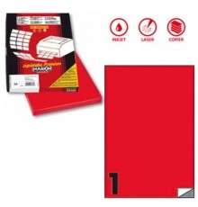 Etichetta adesiva C/503 rosso fluo 100fg A4 210x297mm (1et/fg) Markin