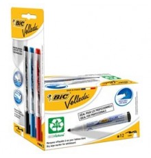 PROMO BOX 12pz NERO Whiteboard VELLEDA® 1701 Recycled BIC®+3 ink pocket (N/B/R)