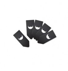 SET 10 TARGHETTE NERE per BOTTIGLIA 6,5x16cm Securit