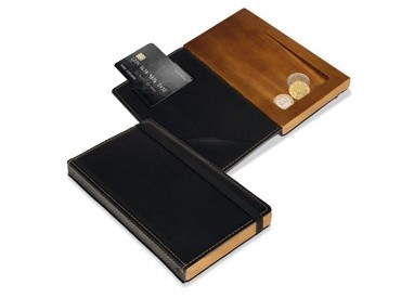 Porta conto in legno e similpelle Trendy Securit