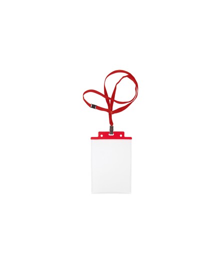 10 PORTANOME PASS 6S-P 10x15cm (A6) ROSSO con CORDONCINO ROSSO