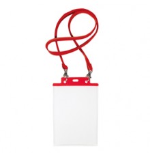 10 PORTANOME PASS 7ST-M 15x21cm (A5) ROSSO con CORDONCINO ROSSO