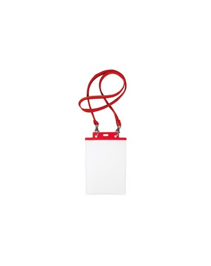 10 PORTANOME PASS 7ST-M 15x21cm (A5) ROSSO con CORDONCINO ROSSO