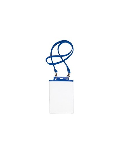 10 PORTANOME PASS 7ST-M 15x21cm (A5) BLU con CORDONCINO BLU