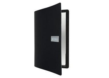 PORTA MENU' A4-24x33cm NERO Royal con 1 INSERTO DOPPIO