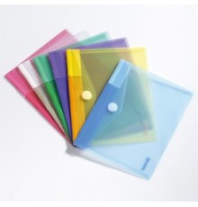 SET 6 BUSTE PP CON VELCRO 24X19CM COLORI ASSORTITI
