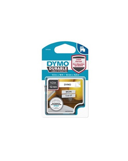 NASTRO DYMO TIPO D1 DURABLE (12MMX5.5MT) NERO/BIANCO 1978364