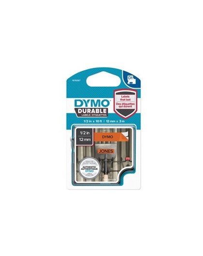 NASTRO DYMO TIPO D1 DURABLE (12MMX3MT) NERO/ARANCIONE 1978367