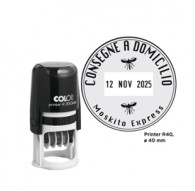 Timbro DATARIO R40 diametro 40mm 6righe autoinchiostrante personalizzabile COLOP