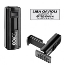 Timbro Pocket Stamp Plus 20 14x38mm 4righe autoinchiostrante nero COLOP