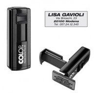 Timbro Pocket Stamp Plus 20 14x38mm 4righe autoinchiostrante nero COLOP