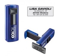 Timbro Pocket Stamp Plus 20 14x38mm 4righe autoinchiostrante blu COLOP